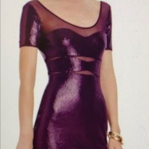 BCBGMaxAzria Sequin and Mesh Cocktail Dress